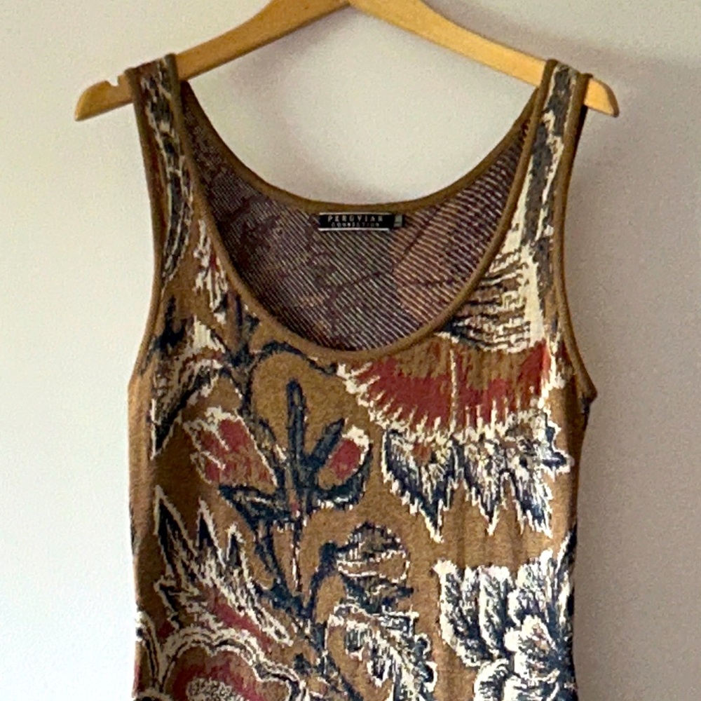 Peruvian ,Pima Cotton Dress with side slits. Super soft to touch. No piling- Lux